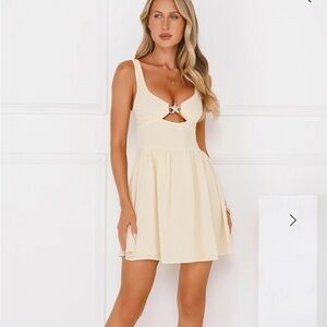 Hello Molly SEA OF STARS MINI DRESS YELLOW